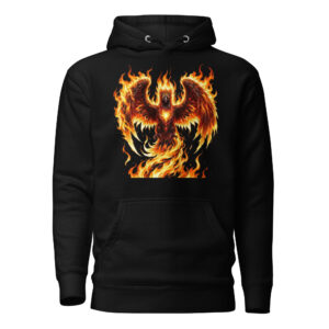 Sweat à capuche Phoenix Design France – Flamme Éternelle
