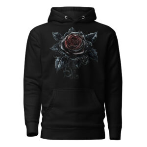 Sweat à Capuche Phoenix Design France – Rose du Deuil Éternel
