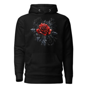 Sweat à Capuche Phoenix Design France - Rose de la Tentation Maudite