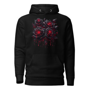 Sweat à Capuche Phoenix Design France – Rose de la Passion Funeste