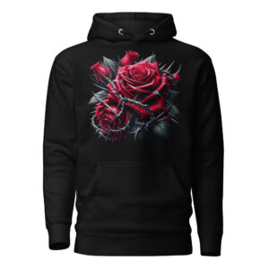 Sweat à Capuche Phoenix Design France – Rose de la Mélancolie Étouffante