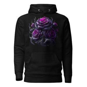 Sweat à Capuche Phoenix Design France – Rose de l'Obsidienne Vivante
