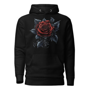 Sweat à Capuche Phoenix Design France – Rose de la Langueur Infinie