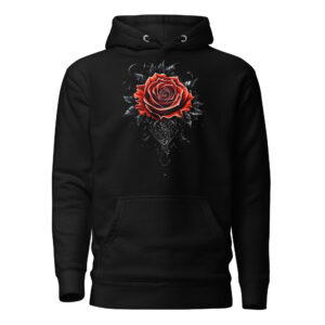 Sweat à Capuche Phoenix Design France – Rose de la Couronne de Feu