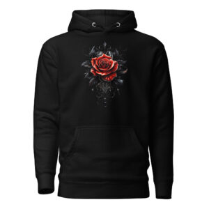 Sweat à Capuche Phoenix Design France – Rose de la Nuit Qui Parle