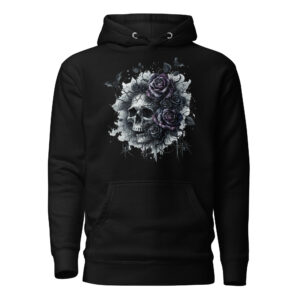 Sweat à Capuche Phoenix Design France – Rose et Crâne du Pacte