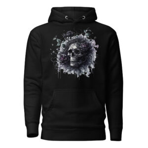 Sweat à Capuche Phoenix Design France – Rose et Crâne du Jugement