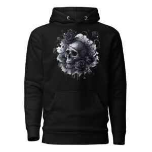 Sweat à Capuche Phoenix Design France – Rose et Crâne de la Reddition