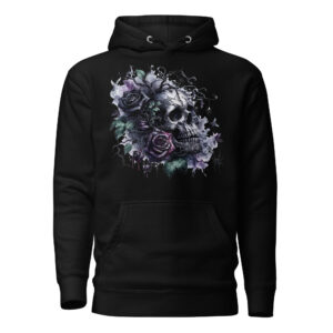 Sweat à Capuche Phoenix Design France – Rose et Crâne de l'Éternité