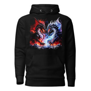 Sweat à Capuche Phoenix Design France – Dragon du Duel Éternel