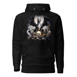 Sweat à Capuche Phoenix Design France – Dragon des Pics Argentés