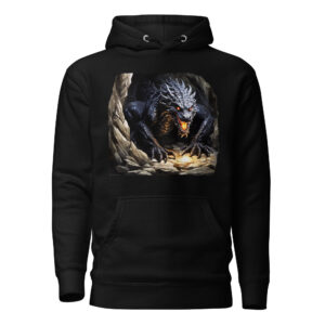 Sweat à Capuche Phoenix Design France – Dragon de l'Électricité Noire