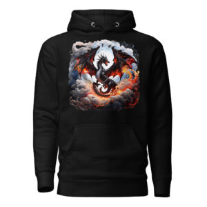Sweat à Capuche Phoenix Design France – Dragon du Duel Passionnel