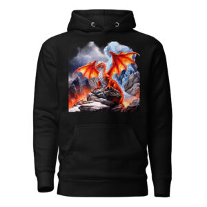 Sweat à Capuche Phoenix Design France – Dragon de la Magie Noire