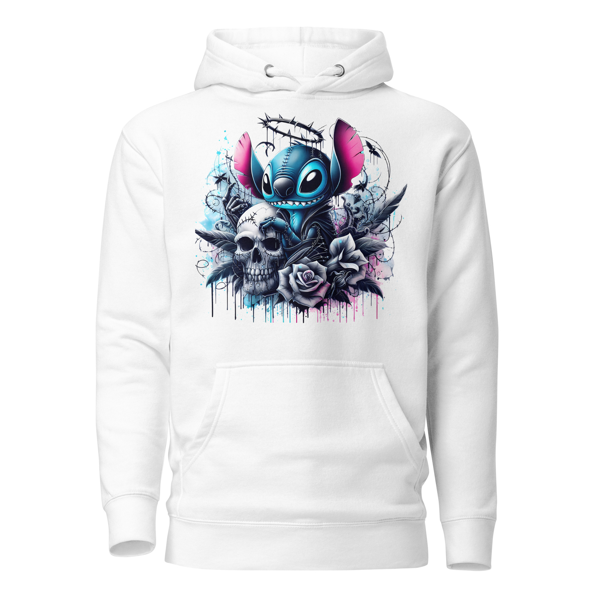 Sweat à Capuche Phoenix Design France – Stitch et le Crâne. – Image 2