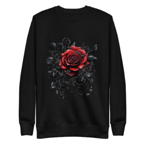 Sweat-shirt Phoenix Design France – Rose de l'Éternité Sombre