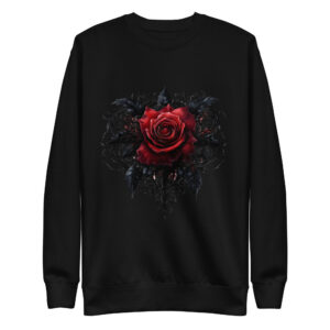 Sweat-shirt Phoenix Design France – Rose du Silence Noir
