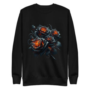 Sweat-shirt Phoenix Design France – Rose de la Résurrection Sombre