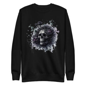 Sweat-shirt Phoenix Design France – Rose et Crâne du Jugement