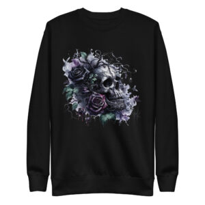 Sweat-shirt Phoenix Design France – Rose et Crâne de l'Éternité