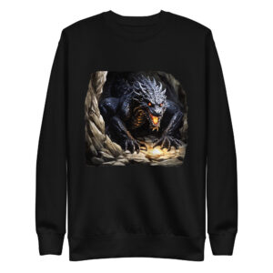 Sweat-shirt Phoenix Design France – Dragon de l'Électricité Noire