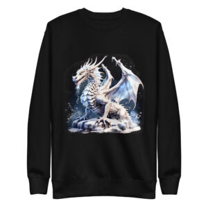 Sweat-shirt Phoenix Design France – Dragon de la Perfection Blanche