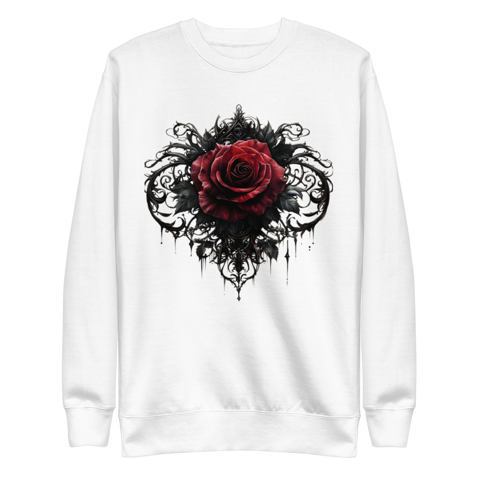 Sweat-shirt Phoenix Design France – Rose de l'Ombre Féerique – Image 4