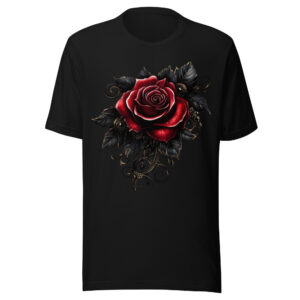 T-shirt Phoenix Design France – Rose de la Nuit Velours