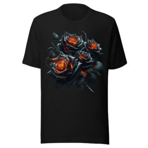 T-shirt Phoenix Design France – Rose de la Résurrection Sombre