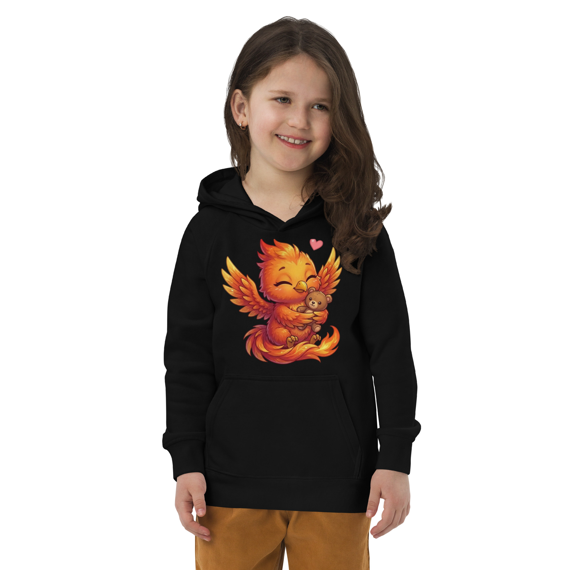 Sweat à capuche écologique pour enfants BABY PHOENIX ET SON DOUDOU