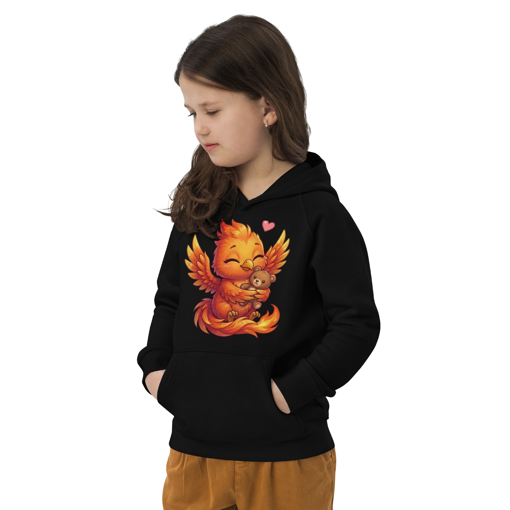 Sweat à capuche écologique pour enfants BABY PHOENIX ET SON DOUDOU – Image 7