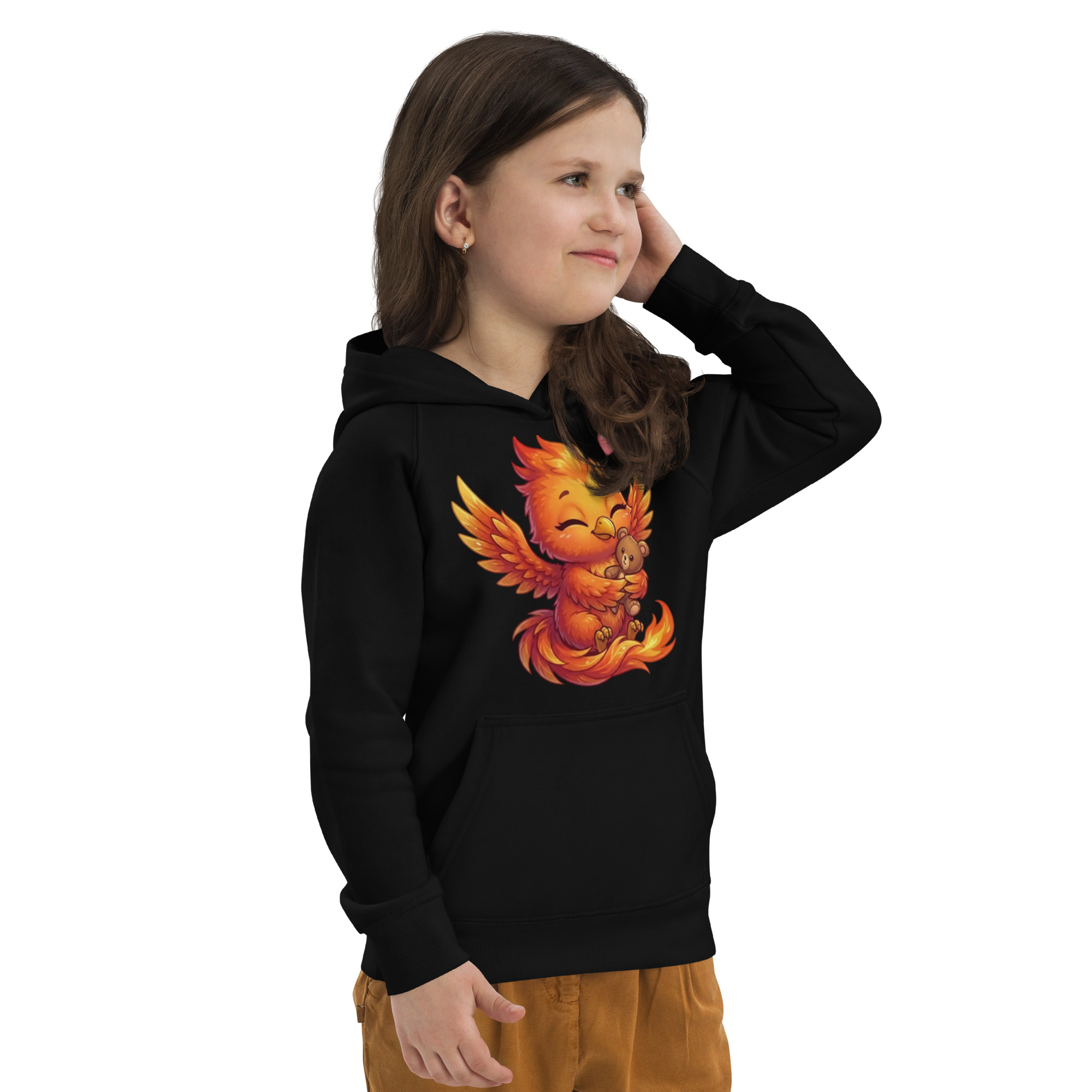 Sweat à capuche écologique pour enfants BABY PHOENIX ET SON DOUDOU – Image 4