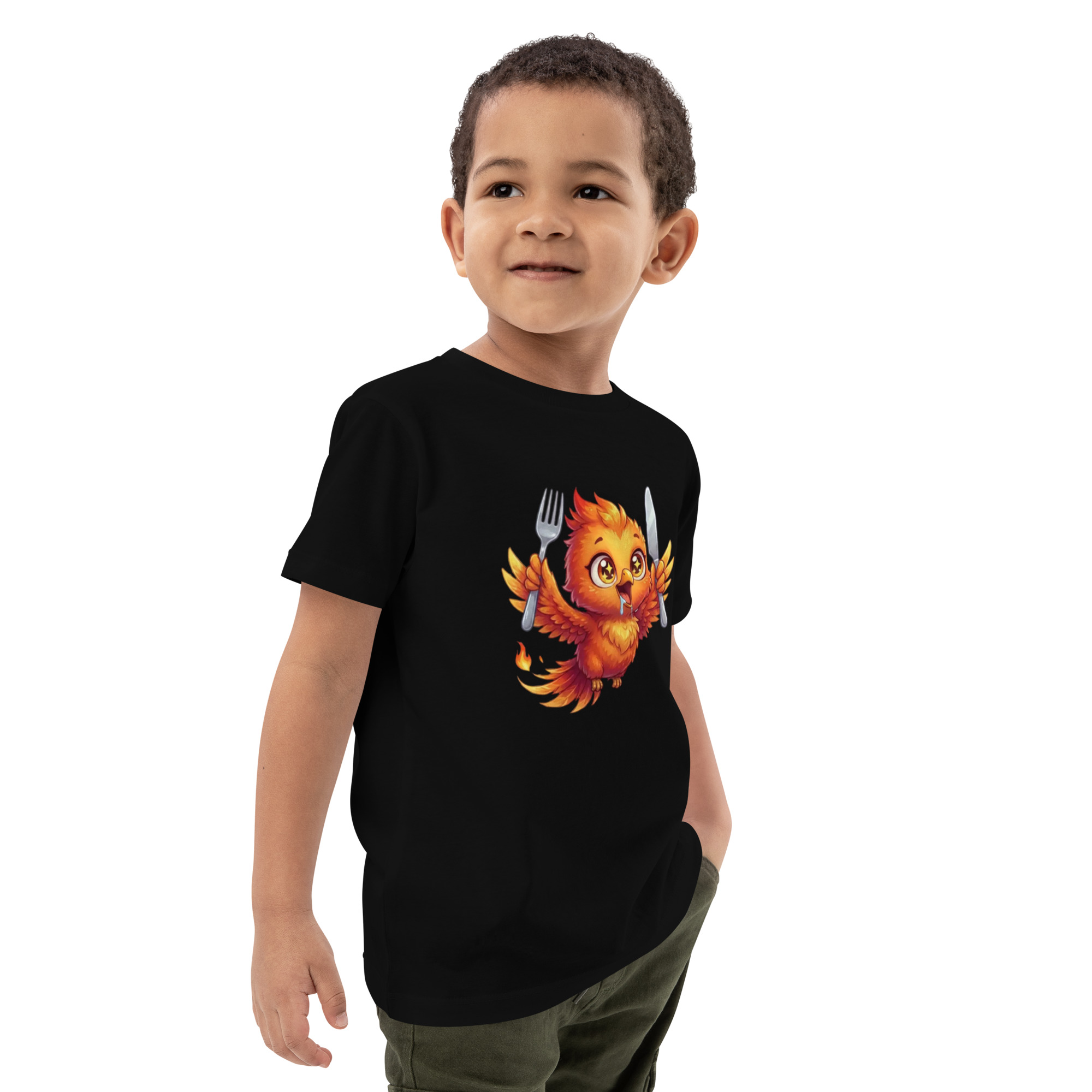 T-shirt en coton bio enfant BABY PHOENIX QUI VOLE AVEC COUVERT – Image 4