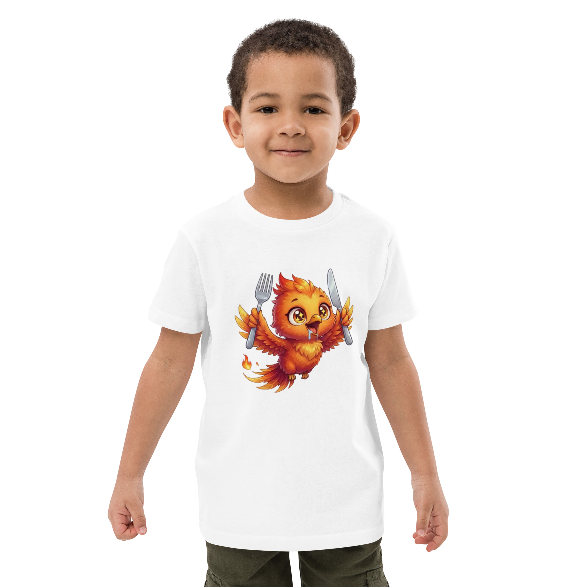 T-shirt en coton bio enfant BABY PHOENIX QUI VOLE AVEC COUVERT – Image 3