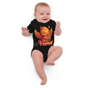 Body en coton bio bébé BABY PHOENIX ET SON DOUDOU