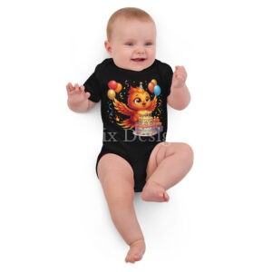 Body en coton bio bébé BABY PHOENIX L'ANNIVERSAIRE