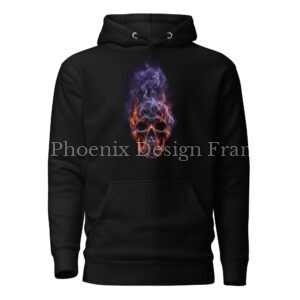 Sweat à Capuche Phoenix Design France —CRANE— "Braise d'Enfer"