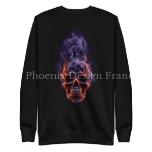 Sweat-shirt Phoenix Design France —CRANE — "Braise d'Enfer"